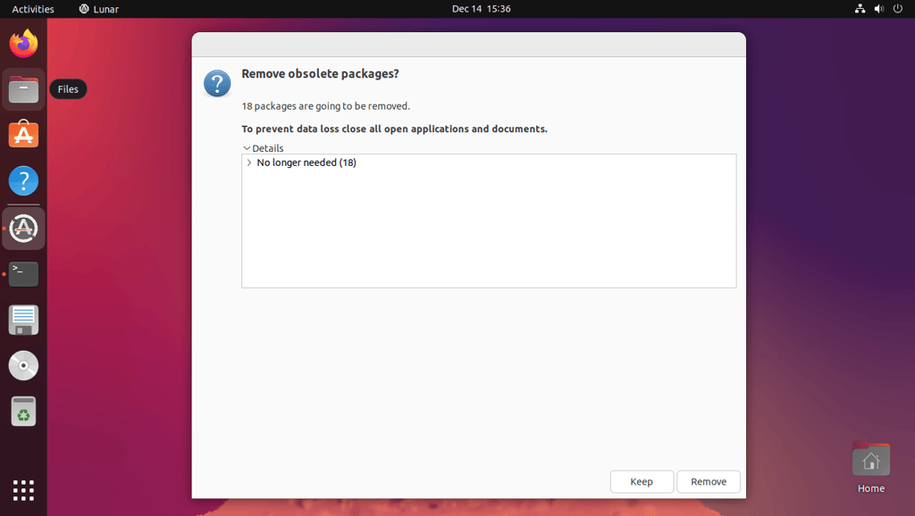 desktop upgrade to ubuntu 23.04 complete - optional remove obsolete packages