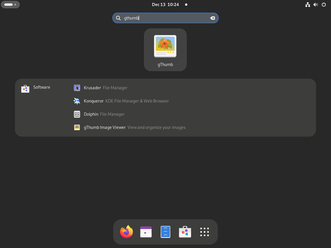 gThumb Application Icon on Fedora