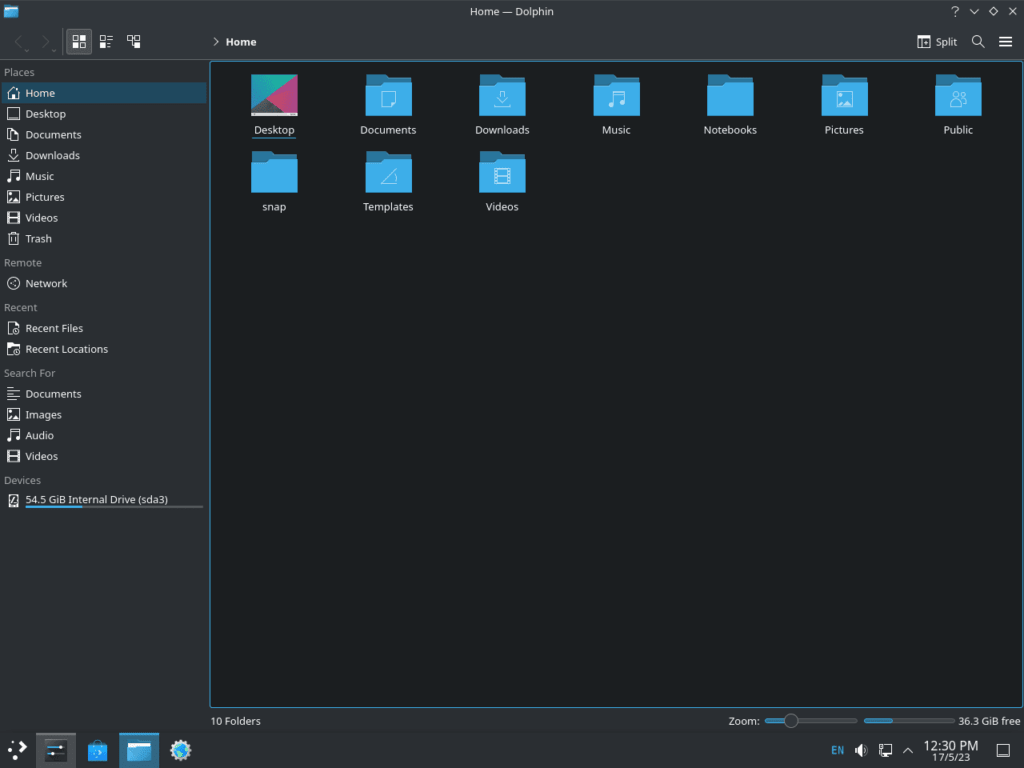 Screenshot illustrating the folder structure and appearance on Ubuntu 22.04 or 20.04 with KDE Plasma.