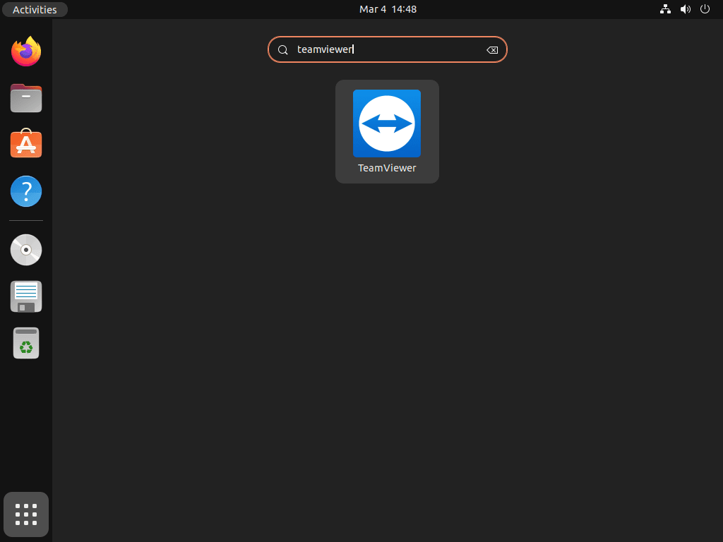 launch teamviewer on ubuntu 22.04 or 20.04 lts
