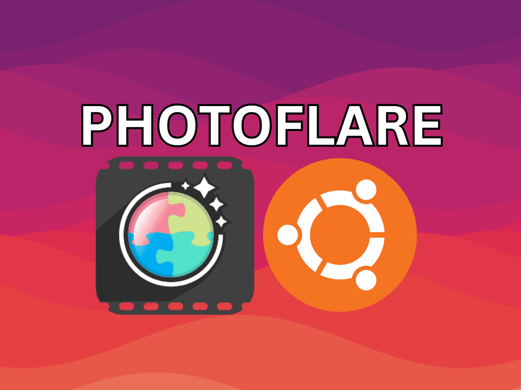 Custom feature image illustrating the installation of PhotoFlare on Ubuntu 22.04 or 20.04.