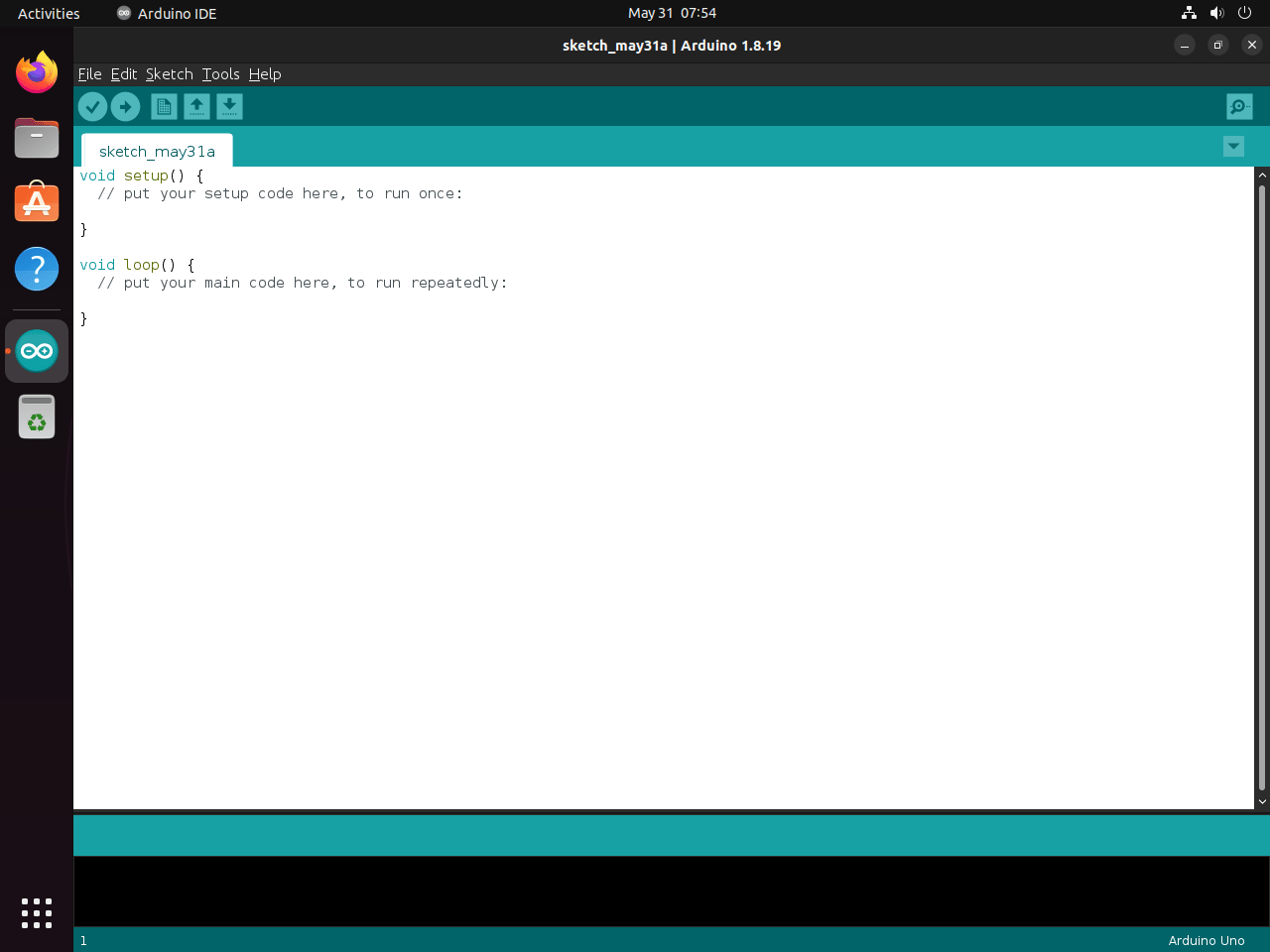 First launch of Arduino IDE 1.x on Ubuntu Linux