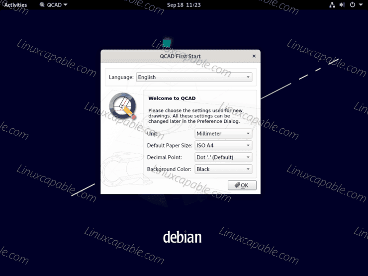 วิธีการติดตั้ง QCAD บน Debian 11 Bullseye