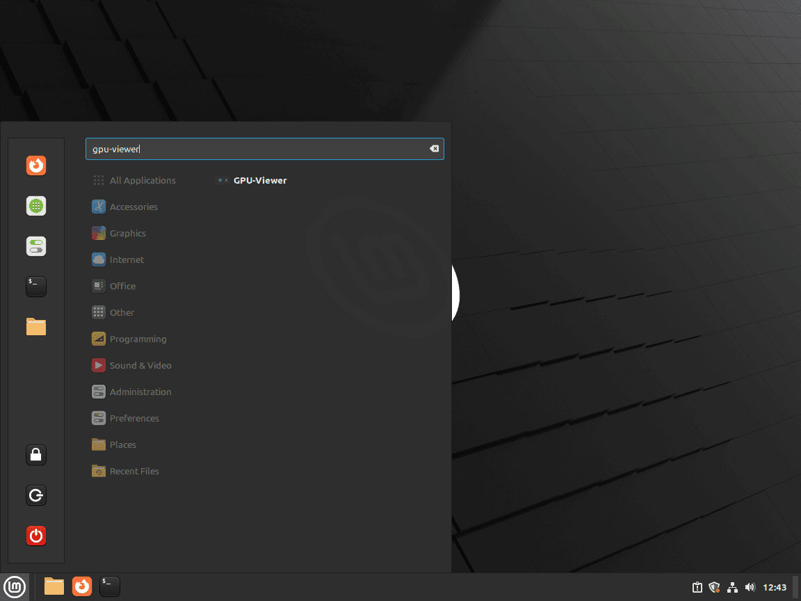 example of gpu-viewer application icon on linux mint