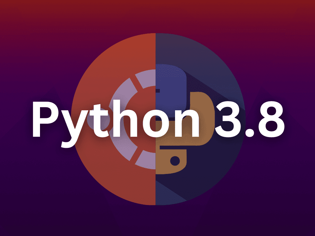 Custom feature image illustrating the installation of Python 3.8 on Ubuntu.