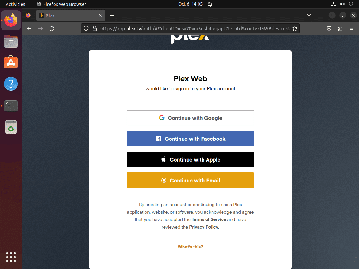 How to Install Plex Media Server on Debian 11 Bullseye 5 Plex Media Server sign-in page on Ubuntu LTS versions.