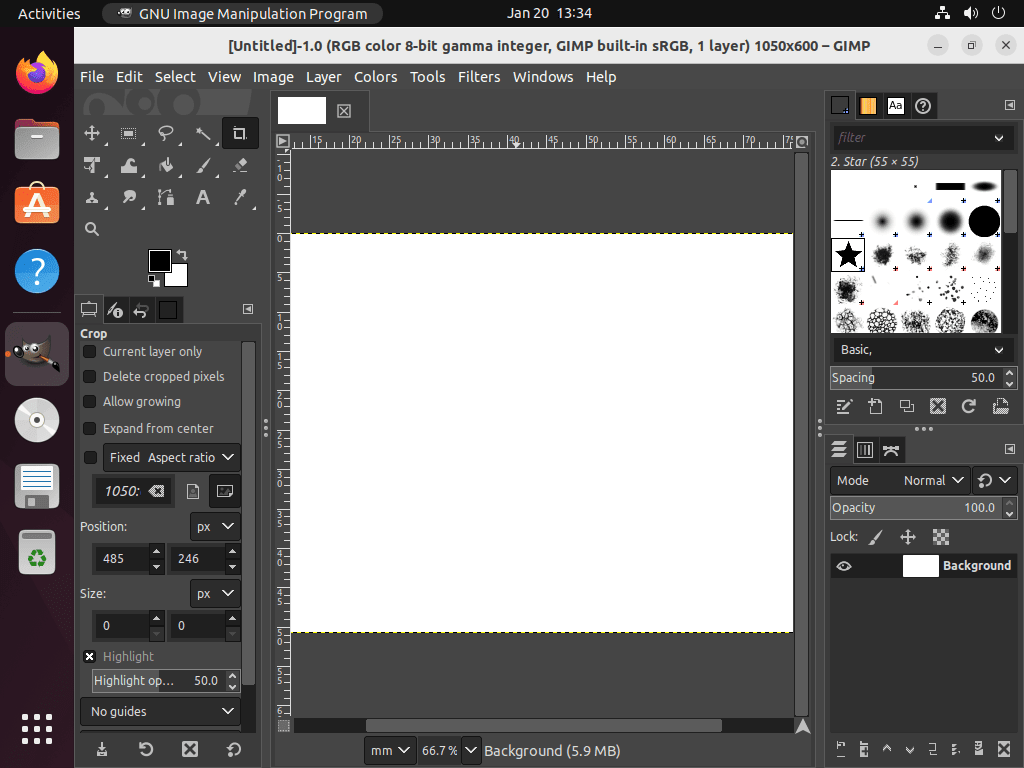 GIMP interface ready for use on Ubuntu 24.04, 22.04, or 20.04 LTS desktop.