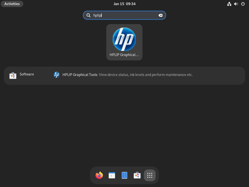 launch hplip application from menu on fedora linux