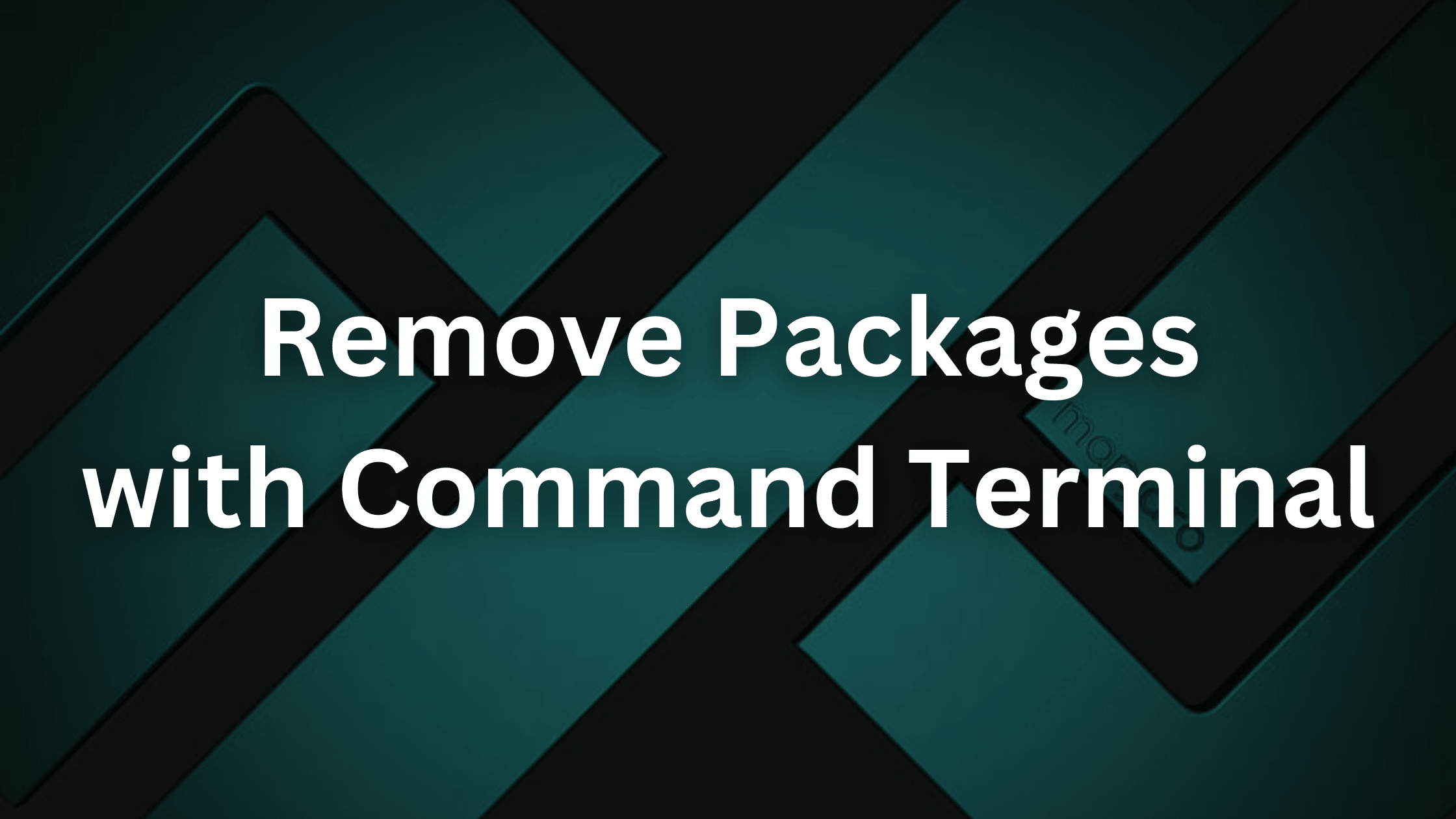 Remove Packages from Manjaro Linux in Command Terminal