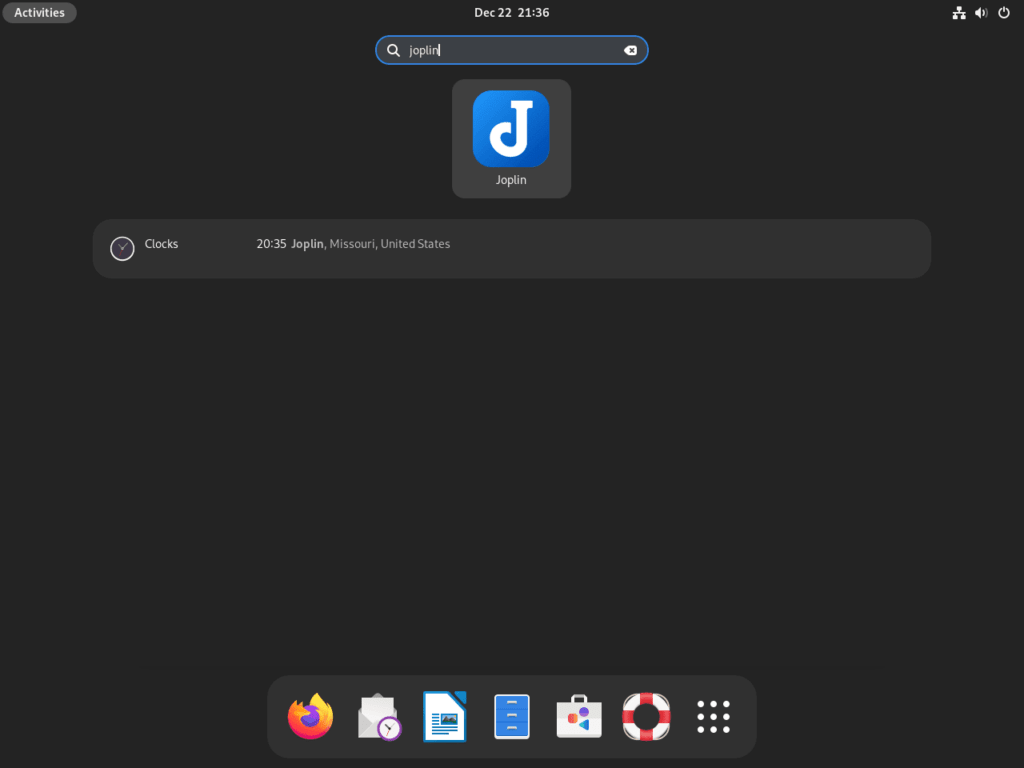 Joplin app icon displayed on Debian Linux desktop